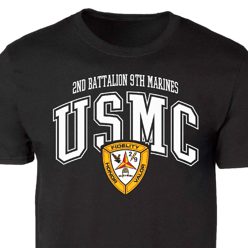 Season Finale Sale 2nd Battalion 9th Marines Arched Patch Graphic T-shirt