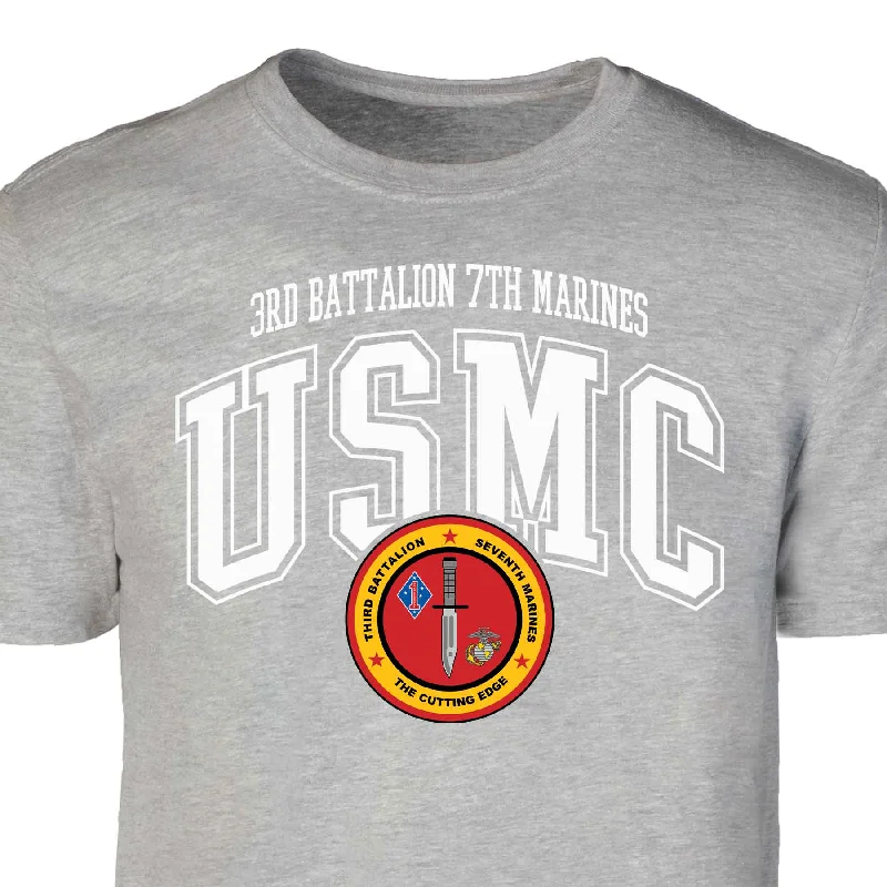 Unmissable Sale 3rd Battalion 7th Marines Arched Patch Graphic T-shirt