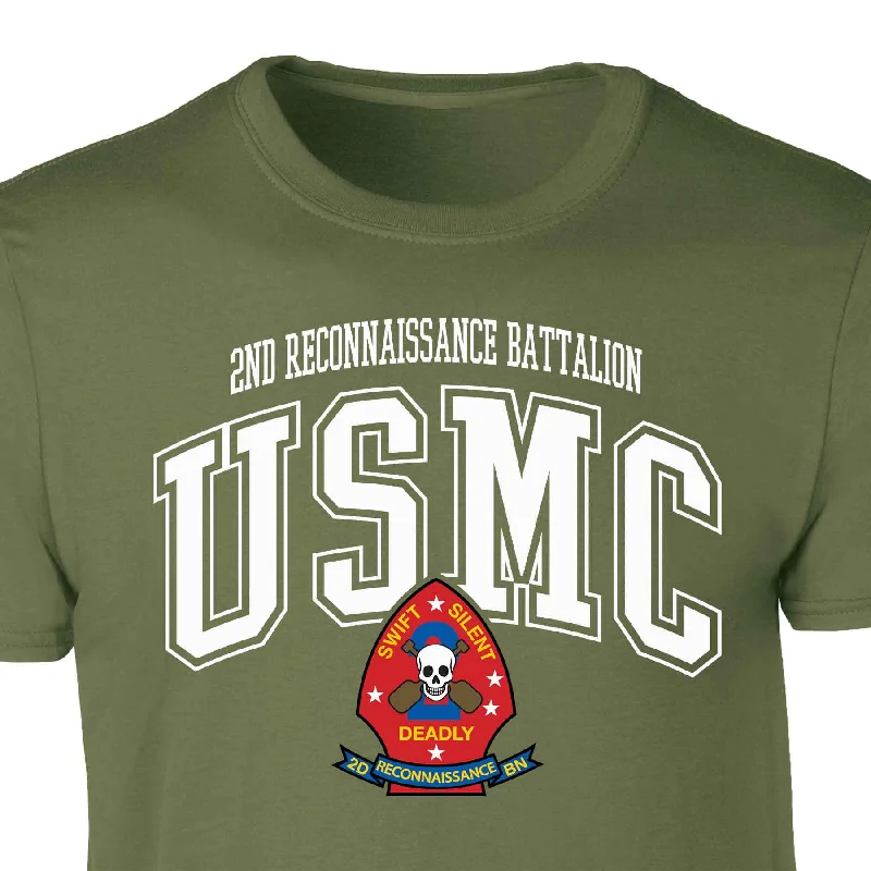 Extra Savings 2nd Reconnaissance Battalion Arched Patch Graphic T-shirt