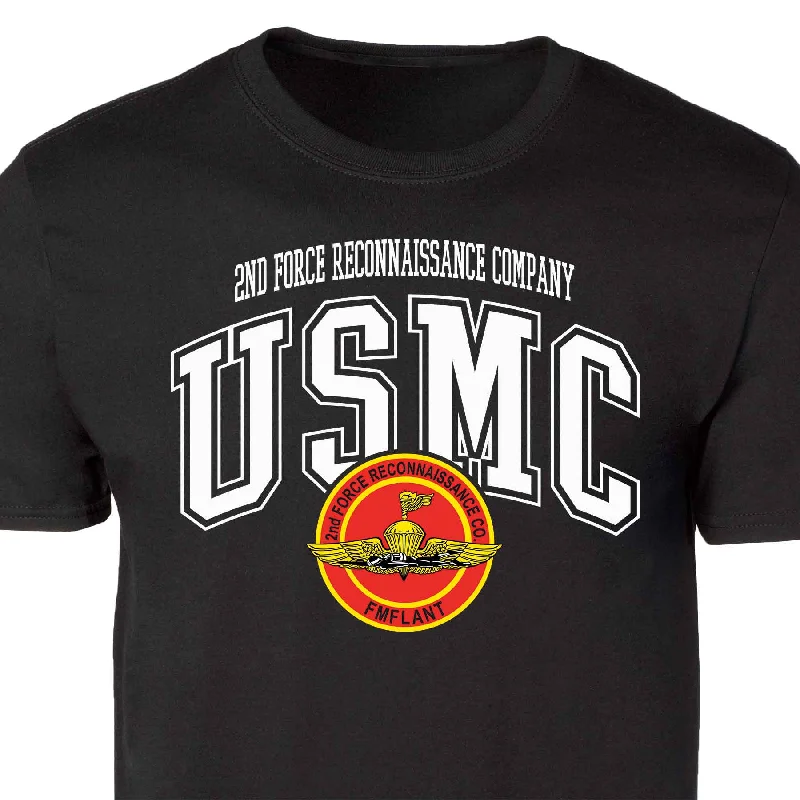 Sneak Peek Sale 2nd Force Reconnaissance Co Arched Patch Graphic T-shirt
