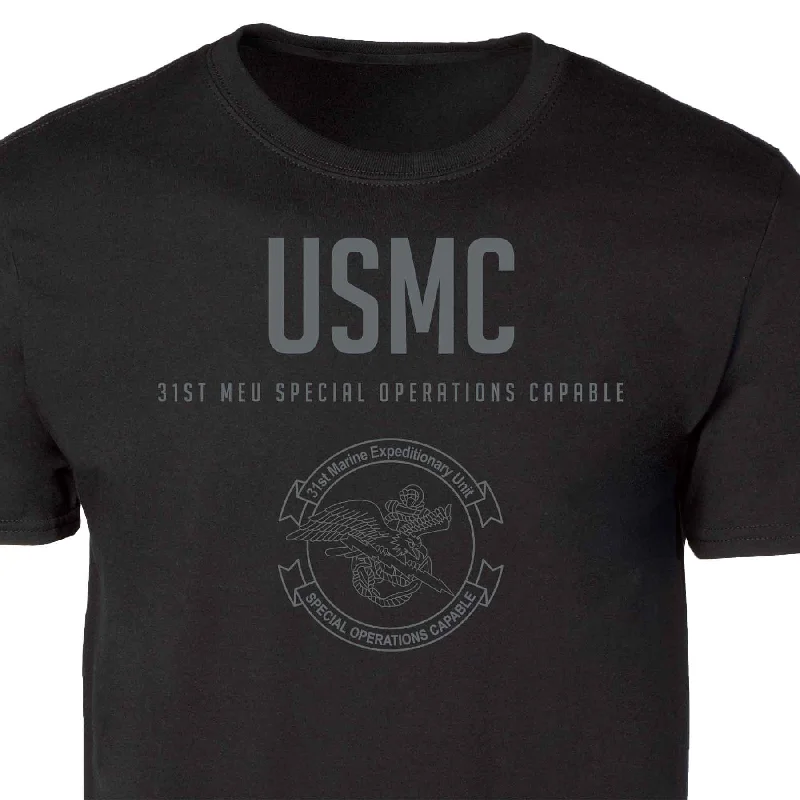 Super Deal 31st MEU Special Operations Tonal Patch Graphic T-shirt
