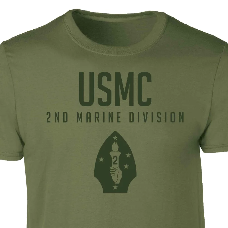 Deal Dash 2nd Marine Division Tonal Patch Graphic T-shirt
