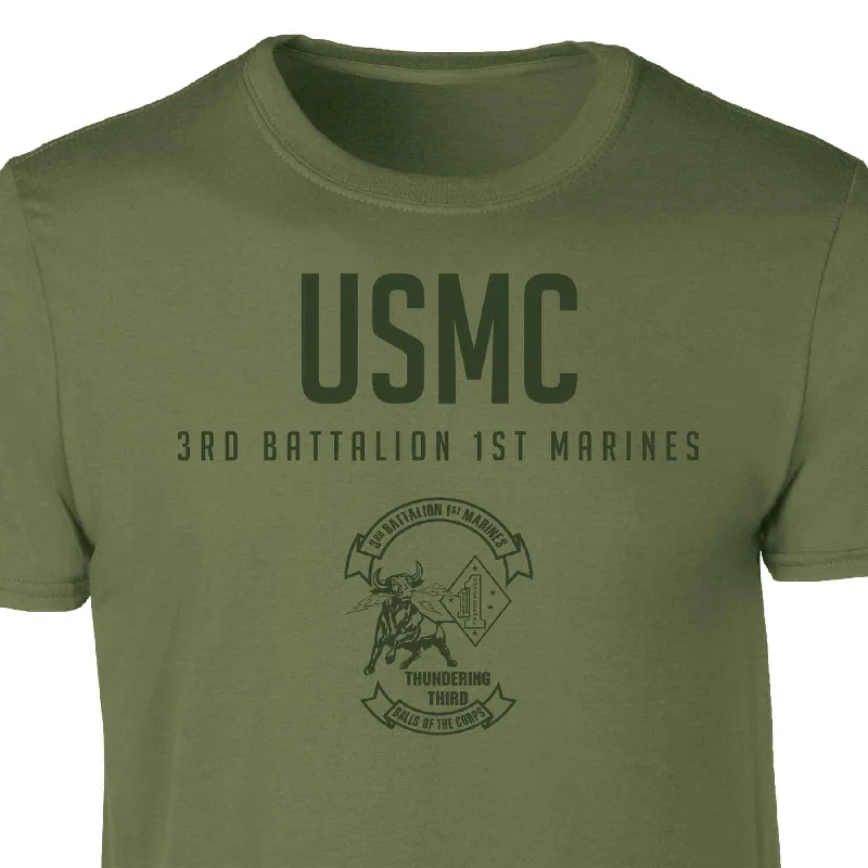 Lowest Prices 3rd Battalion 1st Marines Tonal Patch Graphic T-shirt