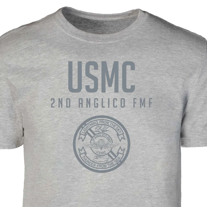 Weekend Offers That Sizzle 2D Anglico FMF Tonal Patch Graphic T-shirt