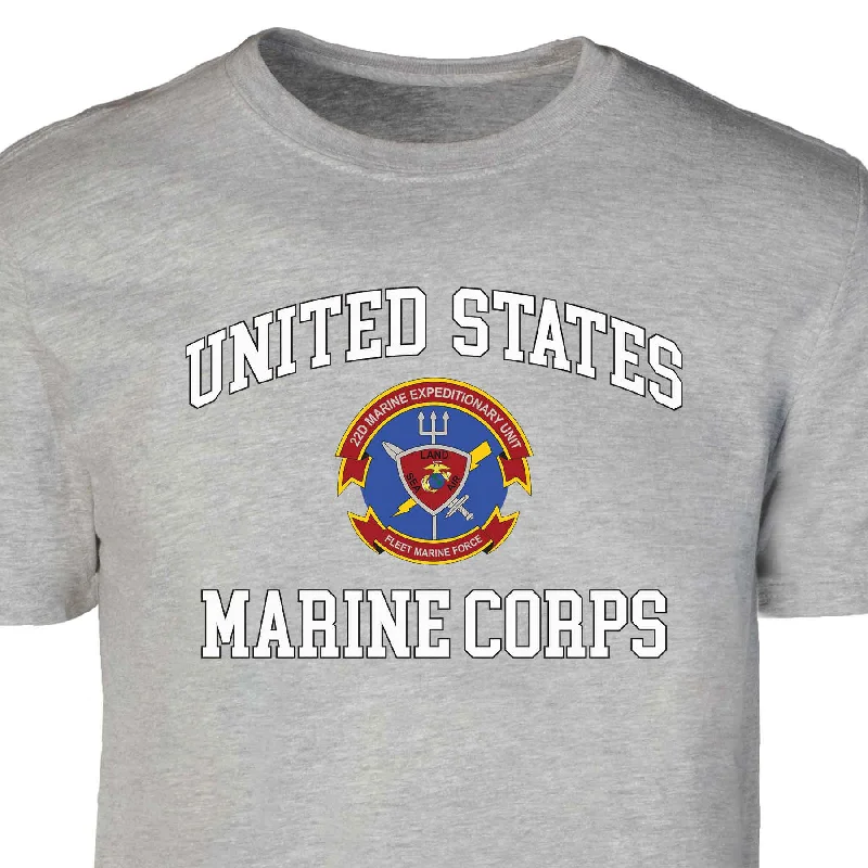 Unmissable Offer 22nd MEU Fleet Marine Force USMC Patch Graphic T-shirt