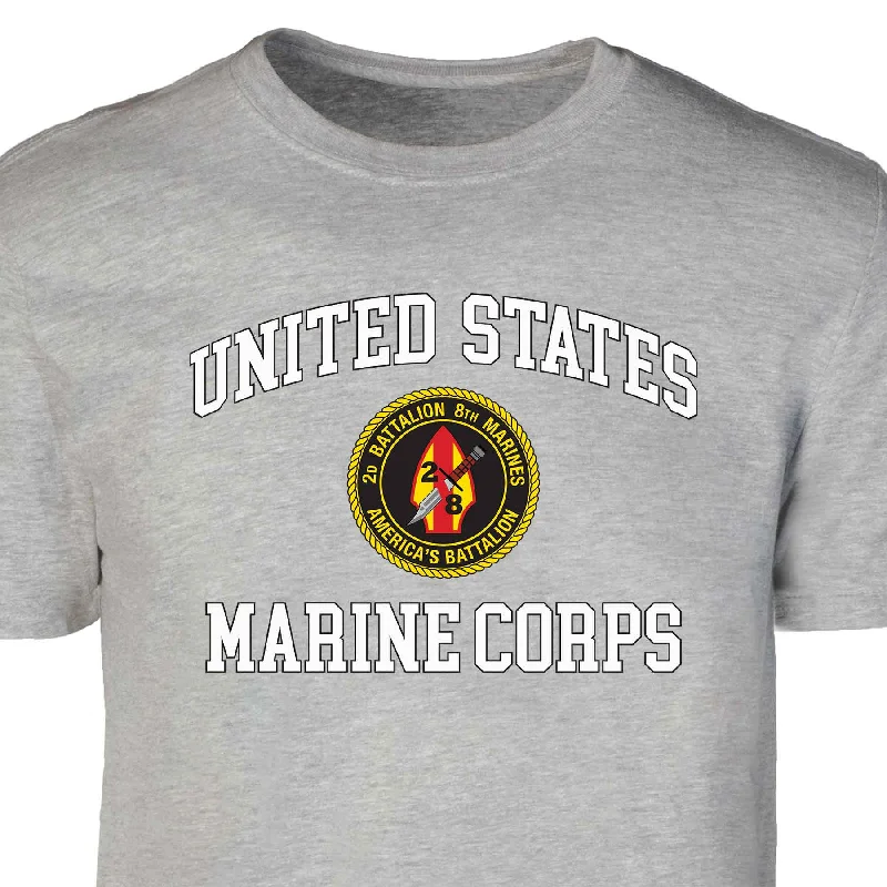 Midnight Sale 2nd Battalion 8th Marines USMC Patch Graphic T-shirt