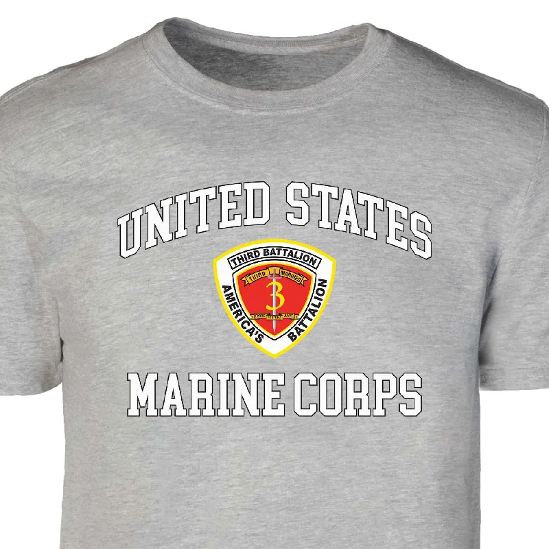 Massive Savings 3rd Battalion 3rd Marines USMC Patch Graphic T-shirt