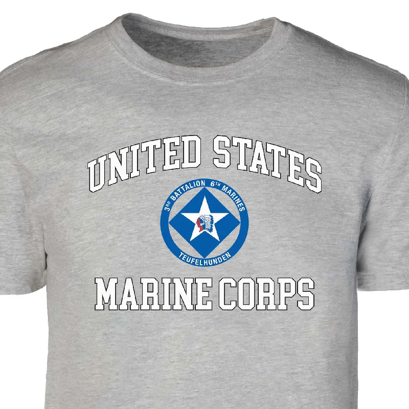 Top Pick 3rd Battalion 6th Marines USMC Patch Graphic T-shirt