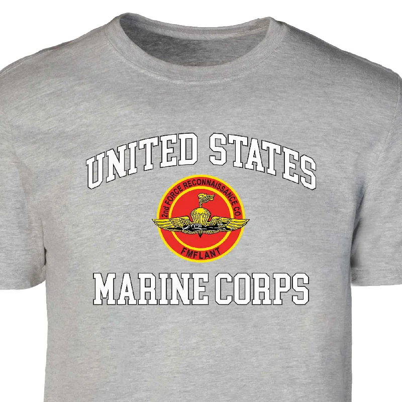 Warehouse Sale 2nd Force Reconnaissance Co USMC Patch Graphic T-shirt