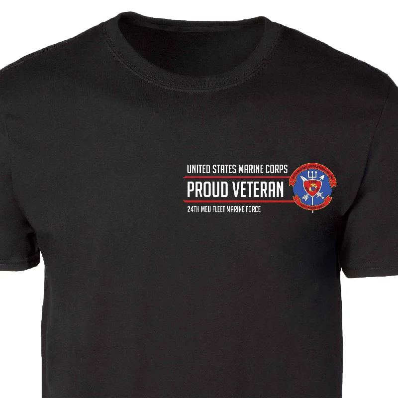 Savings Soar This Weekend 24th MEU Fleet Marine Force Proud Veteran Patch Graphic T-shirt Savings Soar This Weekend 24th MEU Fleet Marine Force Proud Veteran Patch Graphic T-shirt