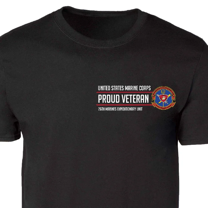 Weekend Shopping Extravaganza 26th Marines Expeditionary Proud Veteran Patch Graphic T-shirt Weekend Shopping Extravaganza 26th Marines Expeditionary Proud Veteran Patch Graphic T-shirt