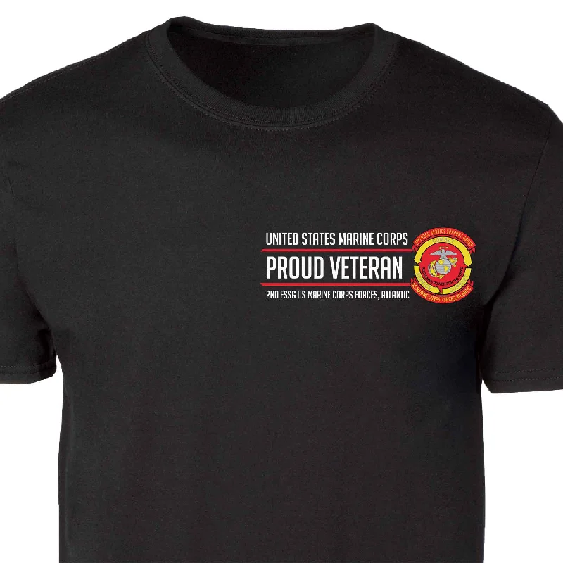 Price Buster 2nd FSSG US Marine Corps Proud Veteran Patch Graphic T-shirt