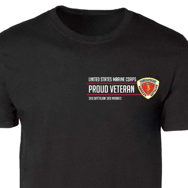 Epic Value 3rd Battalion 3rd Marines Proud Veteran Patch Graphic T-shirt
