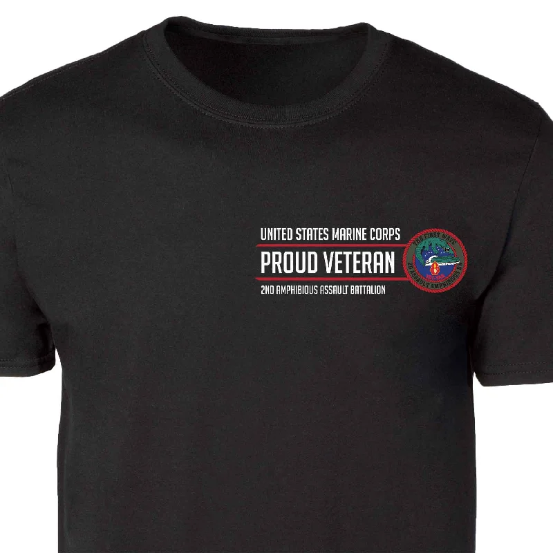 Weekend Bargains to Celebrate 2nd Assualt Amphibious Bn Proud Veteran Patch Graphic T-shirt Weekend Bargains to Celebrate 2nd Assualt Amphibious Bn Proud Veteran Patch Graphic T-shirt