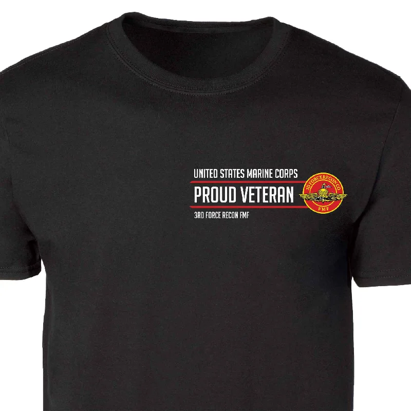 Shop and Save 3rd Force Recon FMF Proud Veteran Patch Graphic T-shirt